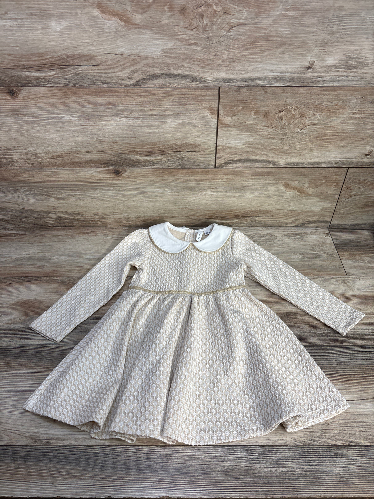 Janie & Jack The Sparkle Collared Dress Gold sz 3T