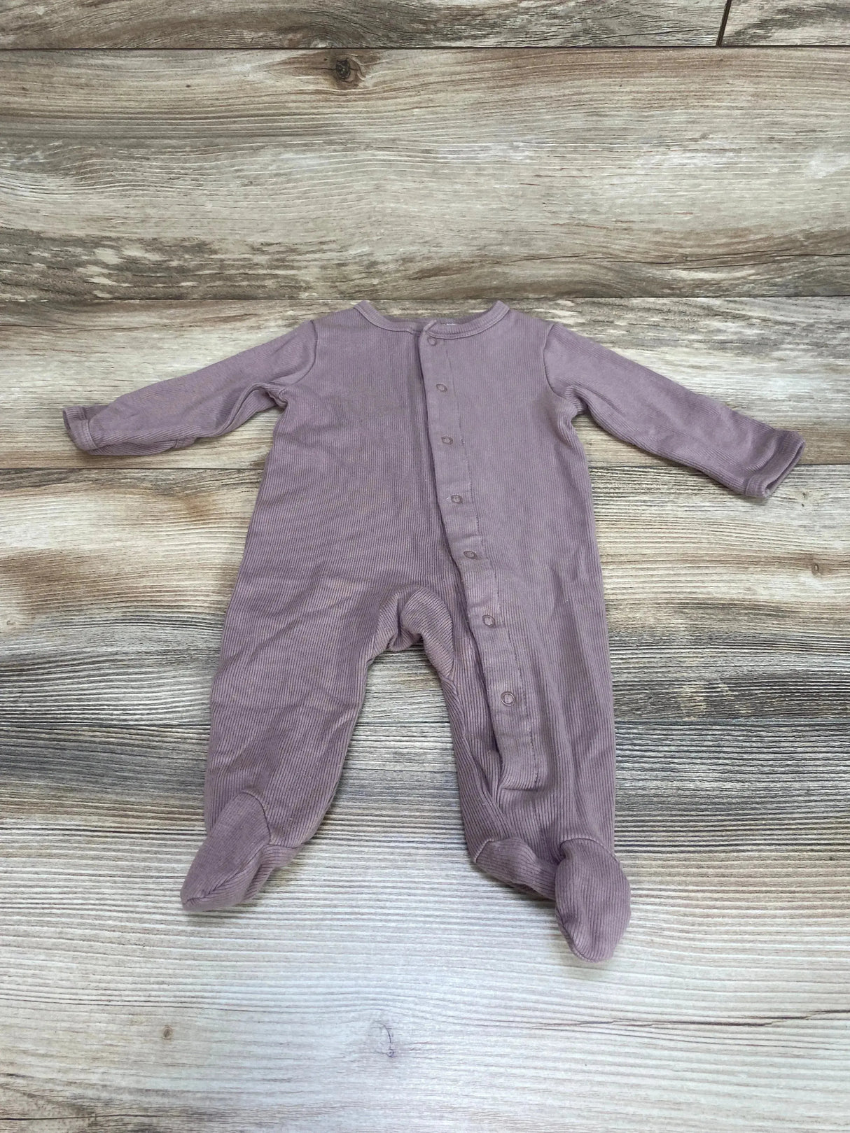 Mebie Baby Ribbed Organic Sleeper Purple sz 0-3m