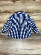 Beetle & Thread Plaid Button Up Shirt Blue sz 18-24m