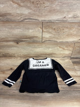 The Brand 'I'm A Dreamer' Long Sleeve Shirt Black sz 18m
