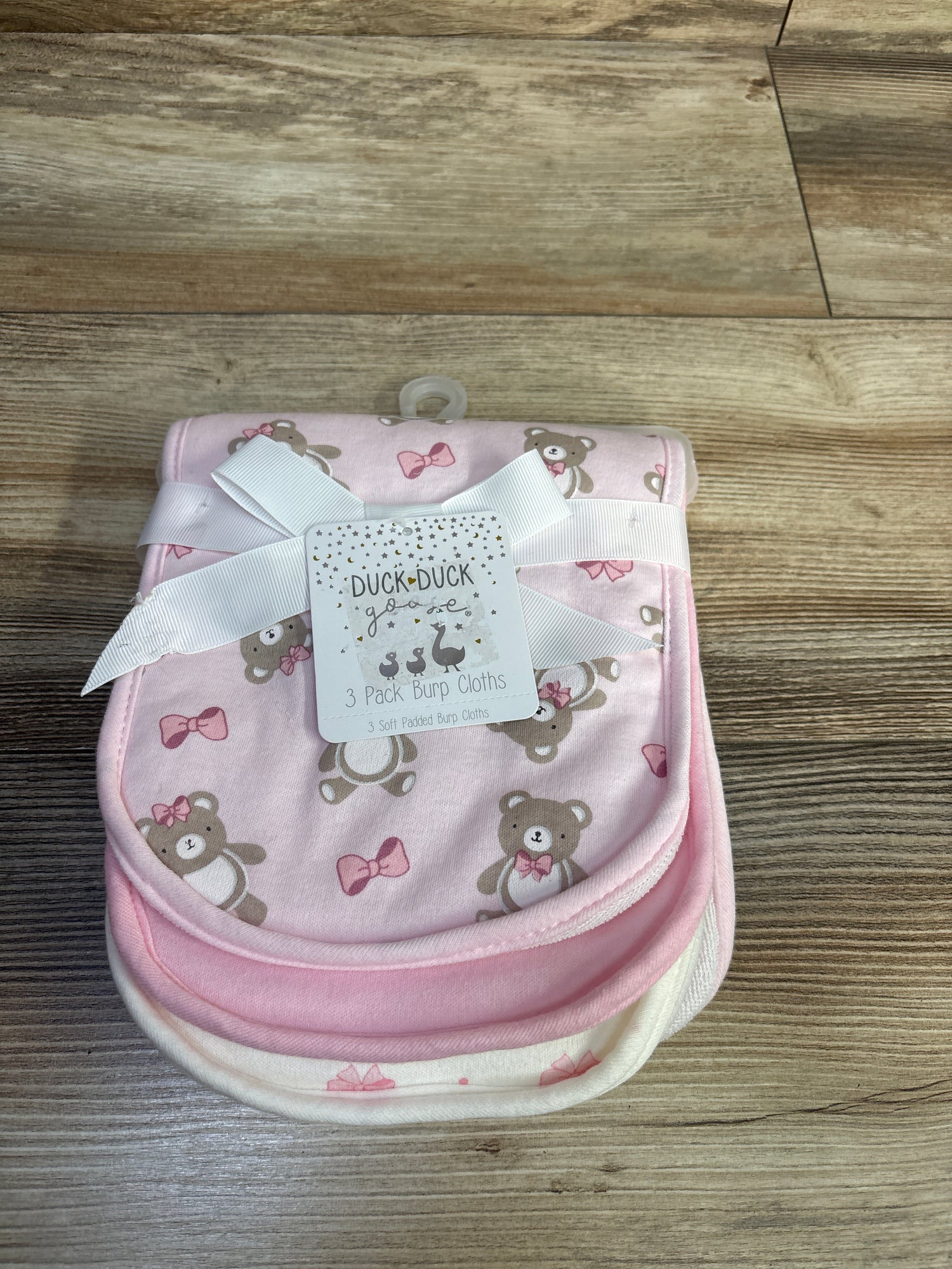 NEW Duck Duck Goose 3pk Burp Cloths - Pink