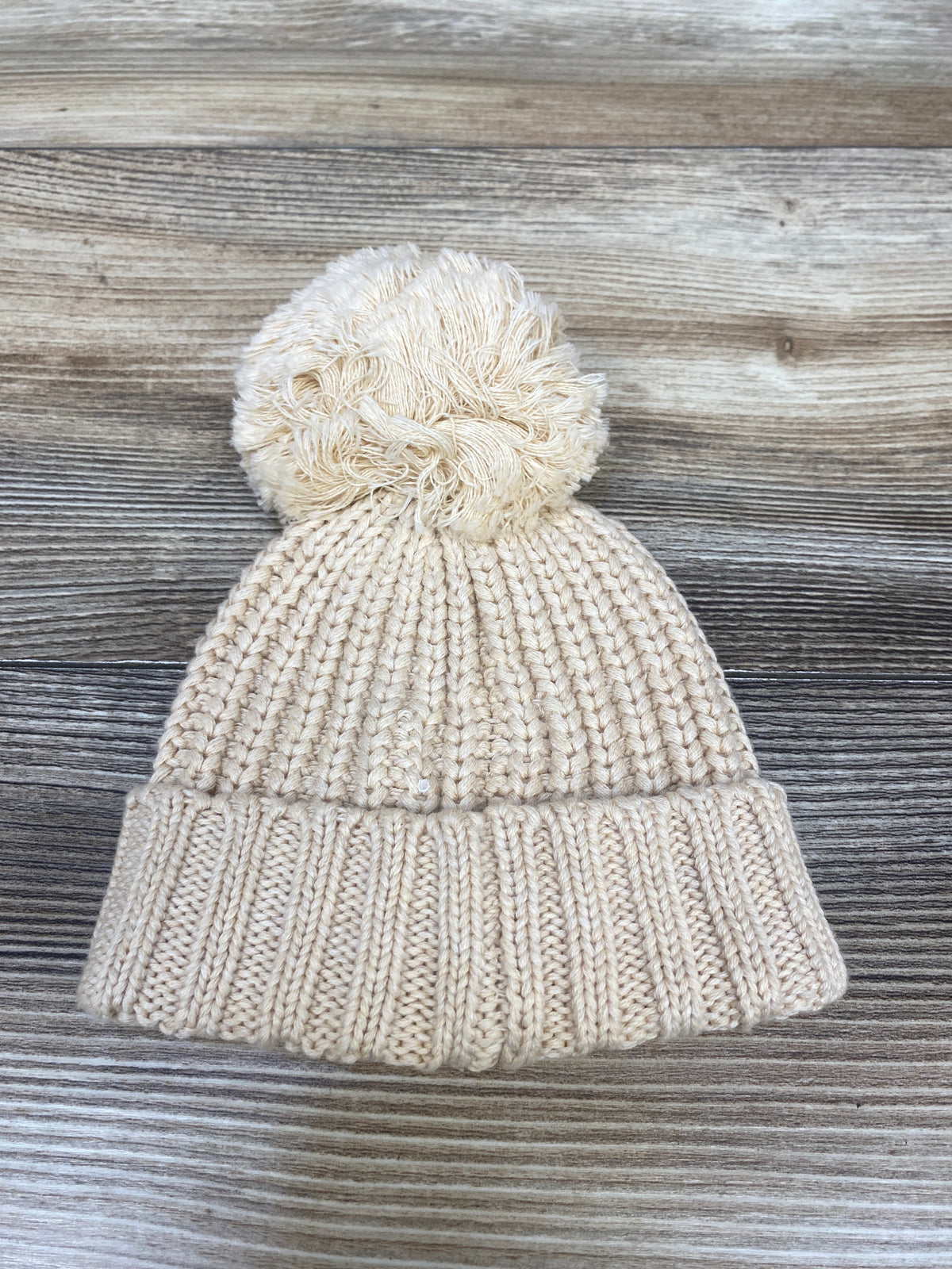 Miann & Co Chunky Knit Pom-Pom Beanie Cream sz 0-3m