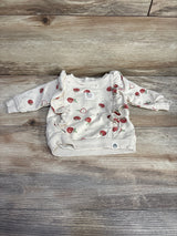 Rabbit + Bear Apple Print Ruffle Sweatshirt Beige sz 0-3m - Me n Mommy To Be