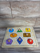 Melissa & Doug Jumbo Knob Puzzle Geometrics Shapes