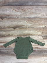 NEW Okie Dokie 'Oopsie Daisy' Puff Sleeve Bodysuit Olivine sz 24m