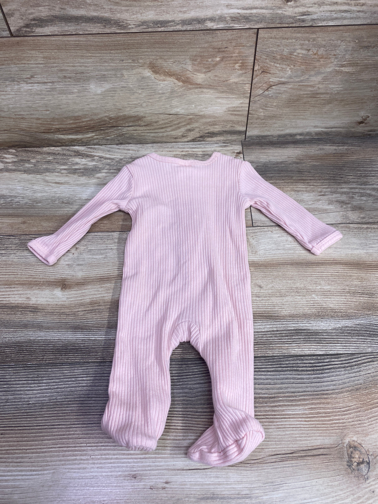 Pl Baby Ribbed Sleeper Pink sz Newborn