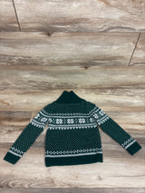 Tahari Shawl Collar Fair Isle Knit Sweater Green sz 2T