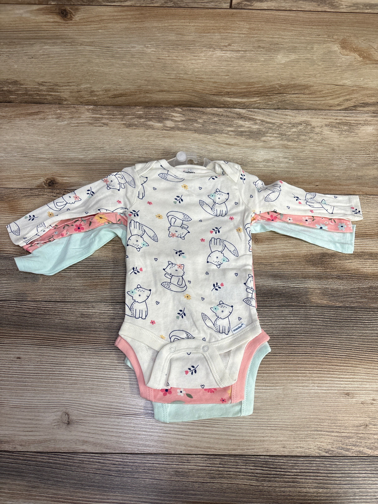 NEW Gerber 3pk Let's All Be Friend's Bodysuit Set Mint sz 0-3m