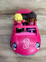 Fisher-Price Barbie Convertible Vehicle Pink w/ Two Little People