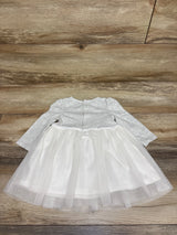 Simple Joys Long Sleeve Tulle Dress Grey sz 12m