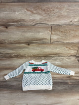 Old Navy Christmas Tree Truck Sweater White sz 12-18m