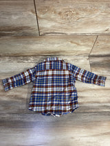 Carter's 2pc Overall & Button Up Shirt Set Plaid sz 9m