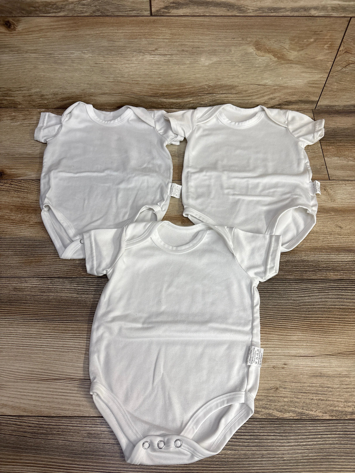 3pk Bodysuit Set White sz 0-3m