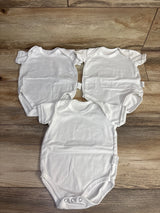 3pk Bodysuit Set White sz 0-3m