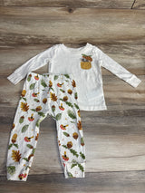 Old Navy 2pc Squirrel Pajama Set White sz 18-24m