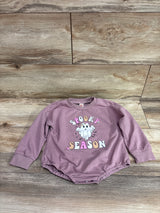 FYBITBO Spooky Season Sweatshirt Bubble Romper Purple sz 18-24m