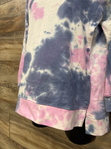 Time and Tru Maternity Tie-Dye Nursing Sweatshirt Pink sz Medium - Me n Mommy To Be
