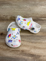 Crocs Classic Clogs Doodle Print White sz 7c
