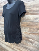 Kathy Maternity Ruched Shirt Black sz Small