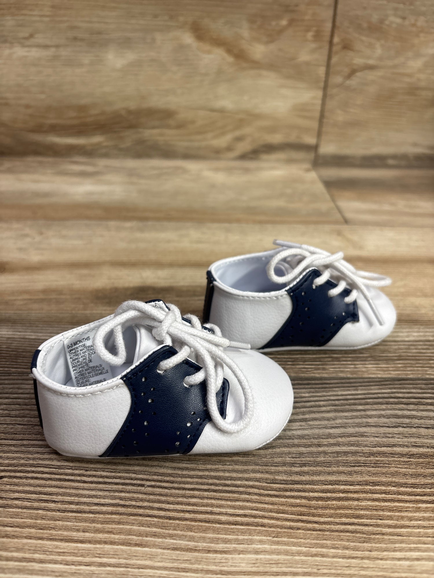 Janie & Jack Saddle Crib Shoes White sz 1/2c