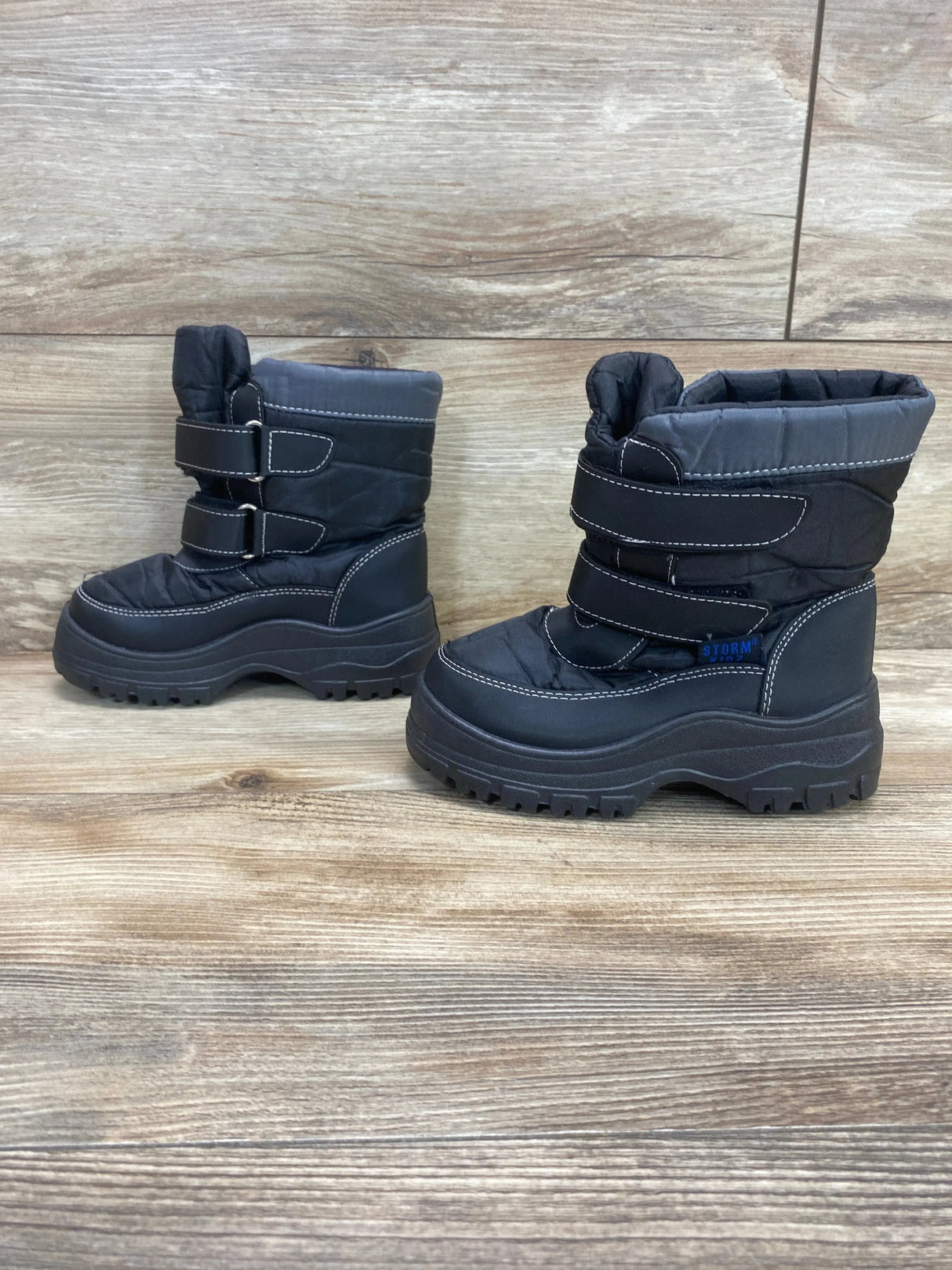 Storm Kids Black Snow Boots sz 10c