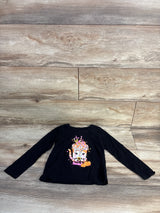Children's Place Fall Cat Shirt Black sz 4T