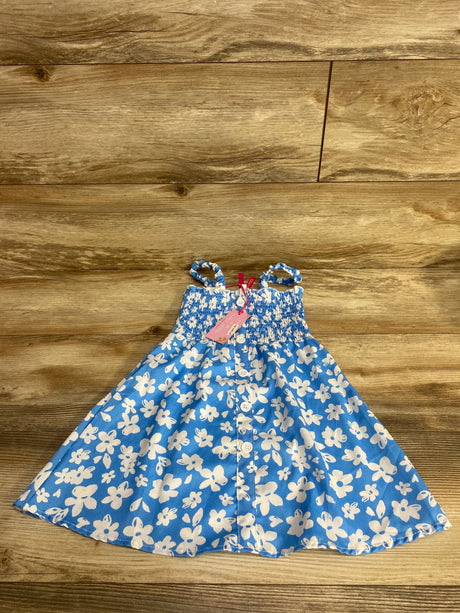 NEW Cutie Patootie Smocked Floral Dress Blue sz 2T - Me n Mommy To Be