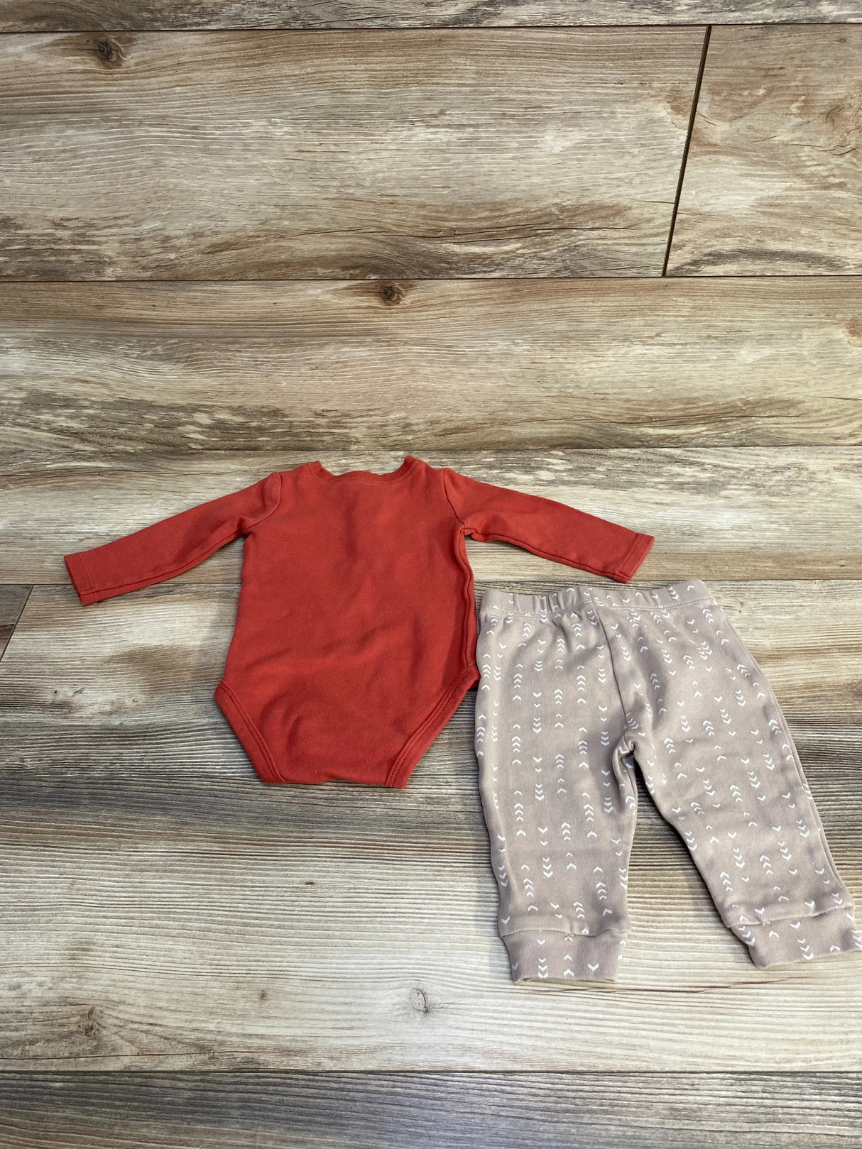 Pekkle 2pc Henley Bodysuit & Pants sz 6m