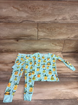 Little Sleepies Pineapple Jams 2pc Bamboo Pajama Set Blue sz 2T