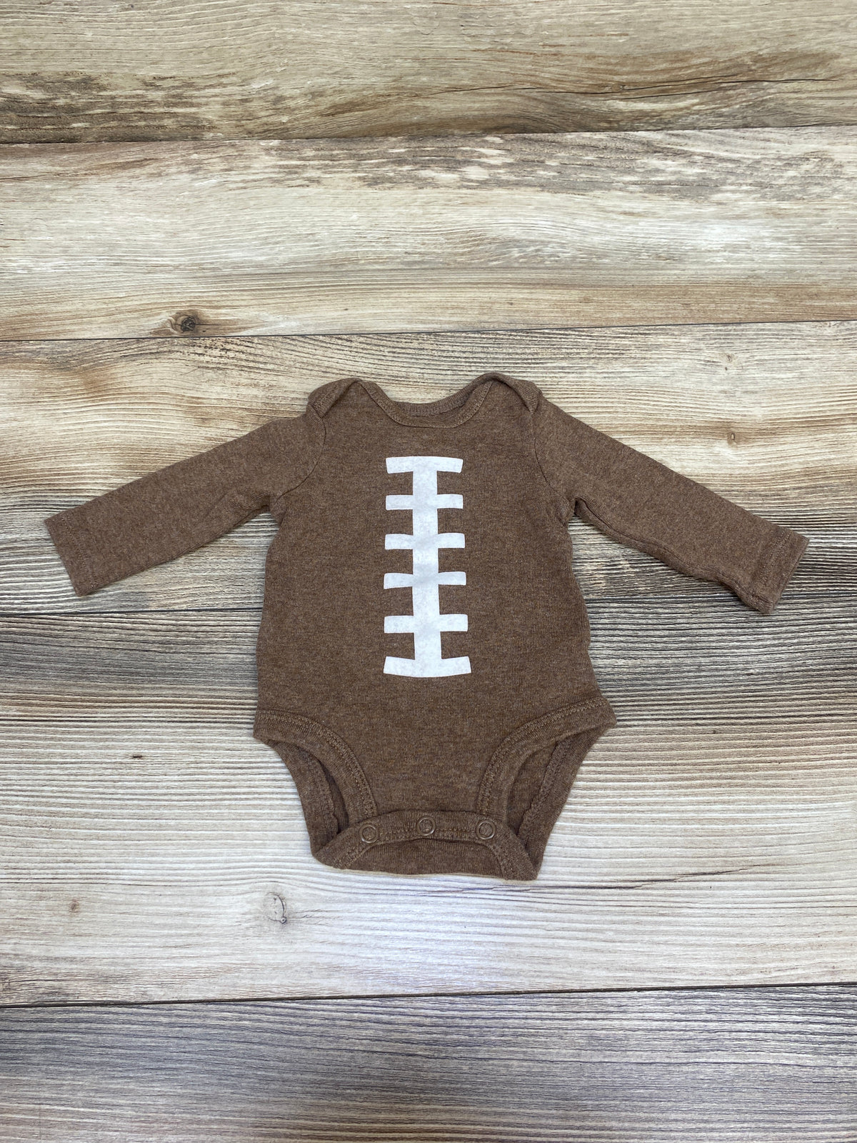 Carter's Football Long Sleeve Bodysuit Brown sz Newborn