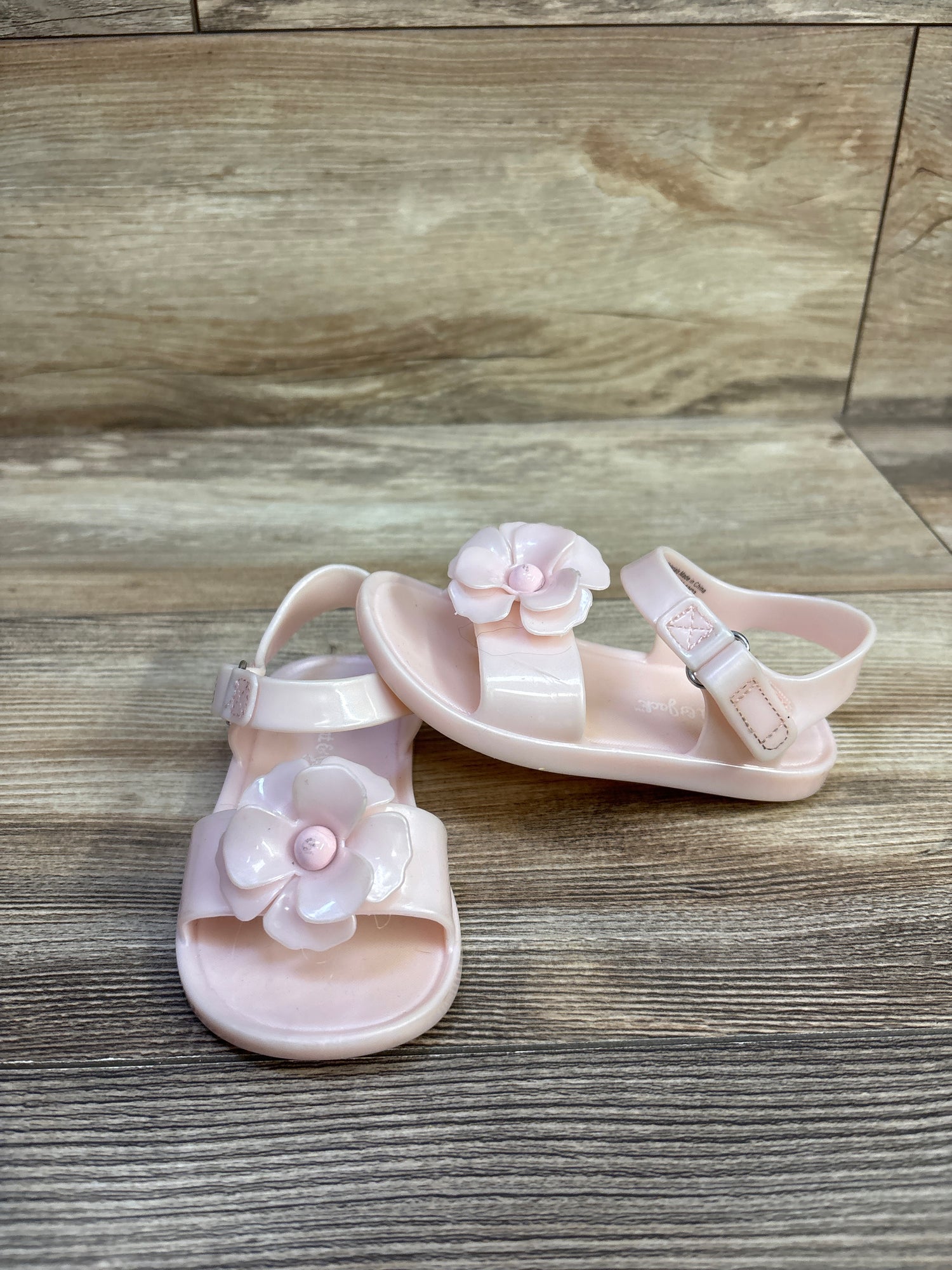 Cat & Jack Jelly Flower Sandal Pink sz 6c