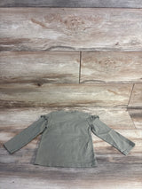 Otter Avenue Mock Neck Ruffle Top Olive sz 2T