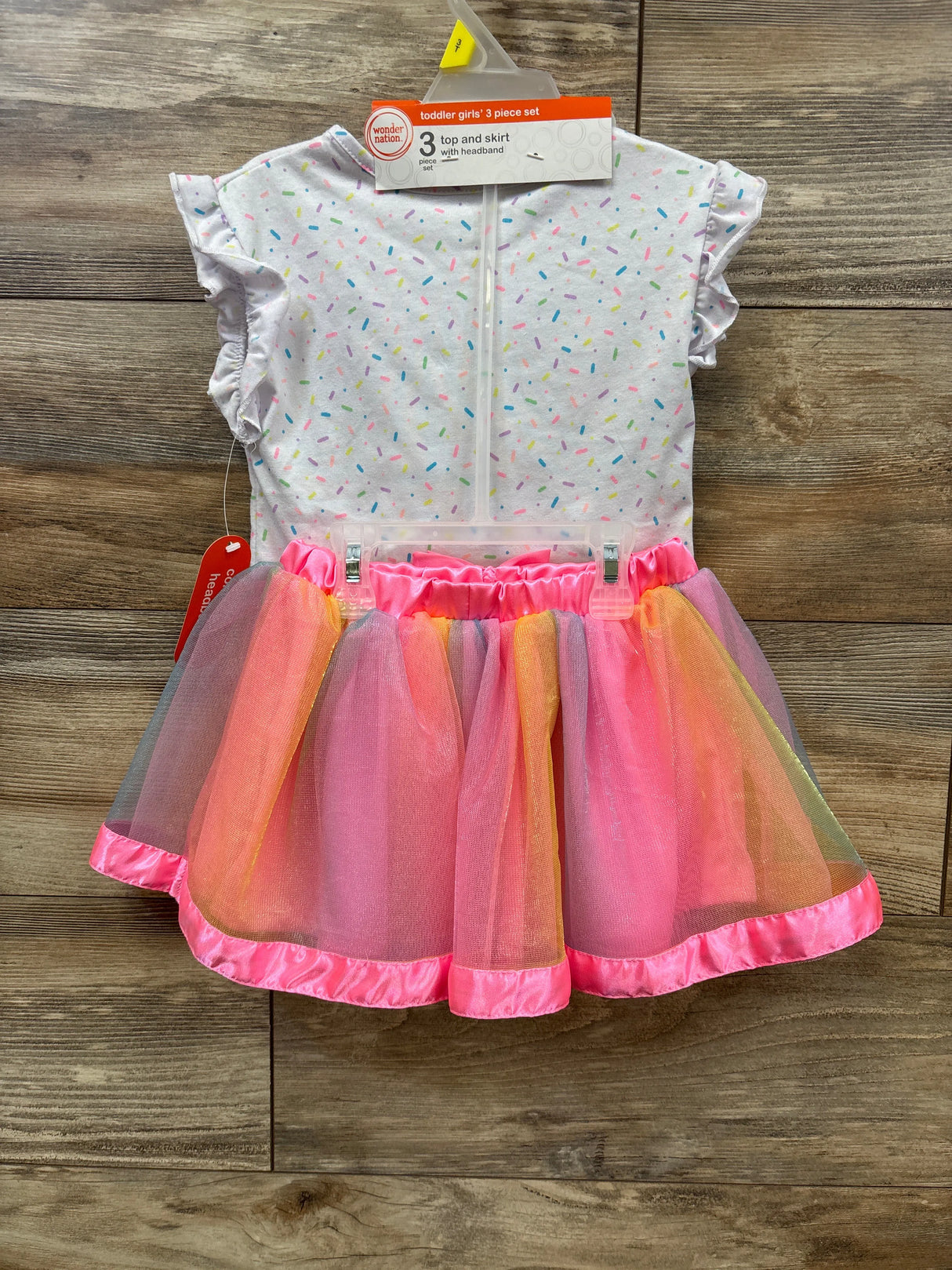 NEW Wonder Nation 3pc Tutu Skirt Set White sz 3T - Me n Mommy To Be