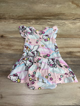 Posh P. x Hello Kitty Bamboo Twirl Skirt Bodysuit Dress Pink sz 12-18m