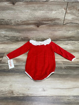 NEW Cat & Jack Ruffle Collar Romper Red sz 18m