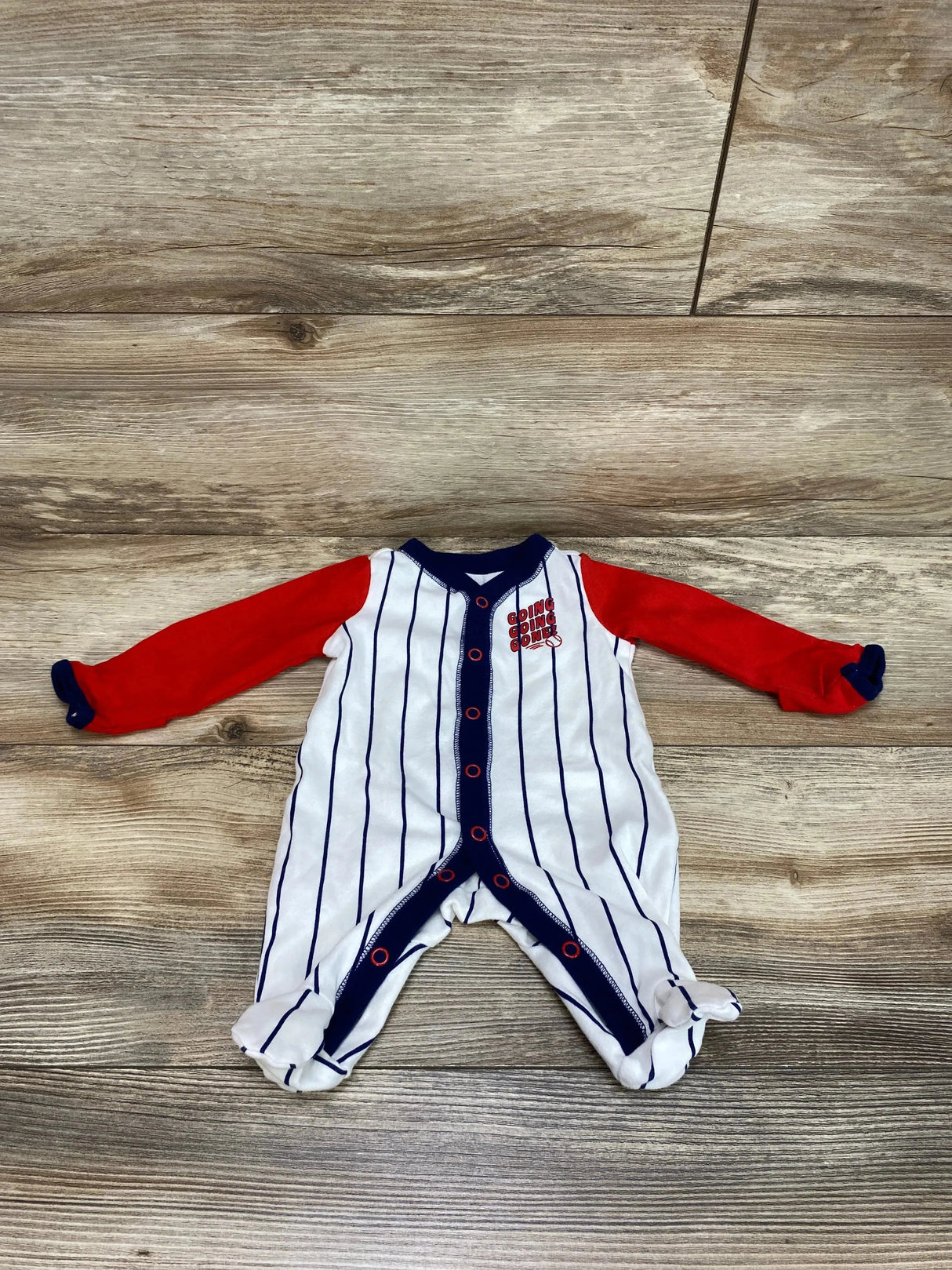 Carter's Baseball Sleeper Red sz Newborn