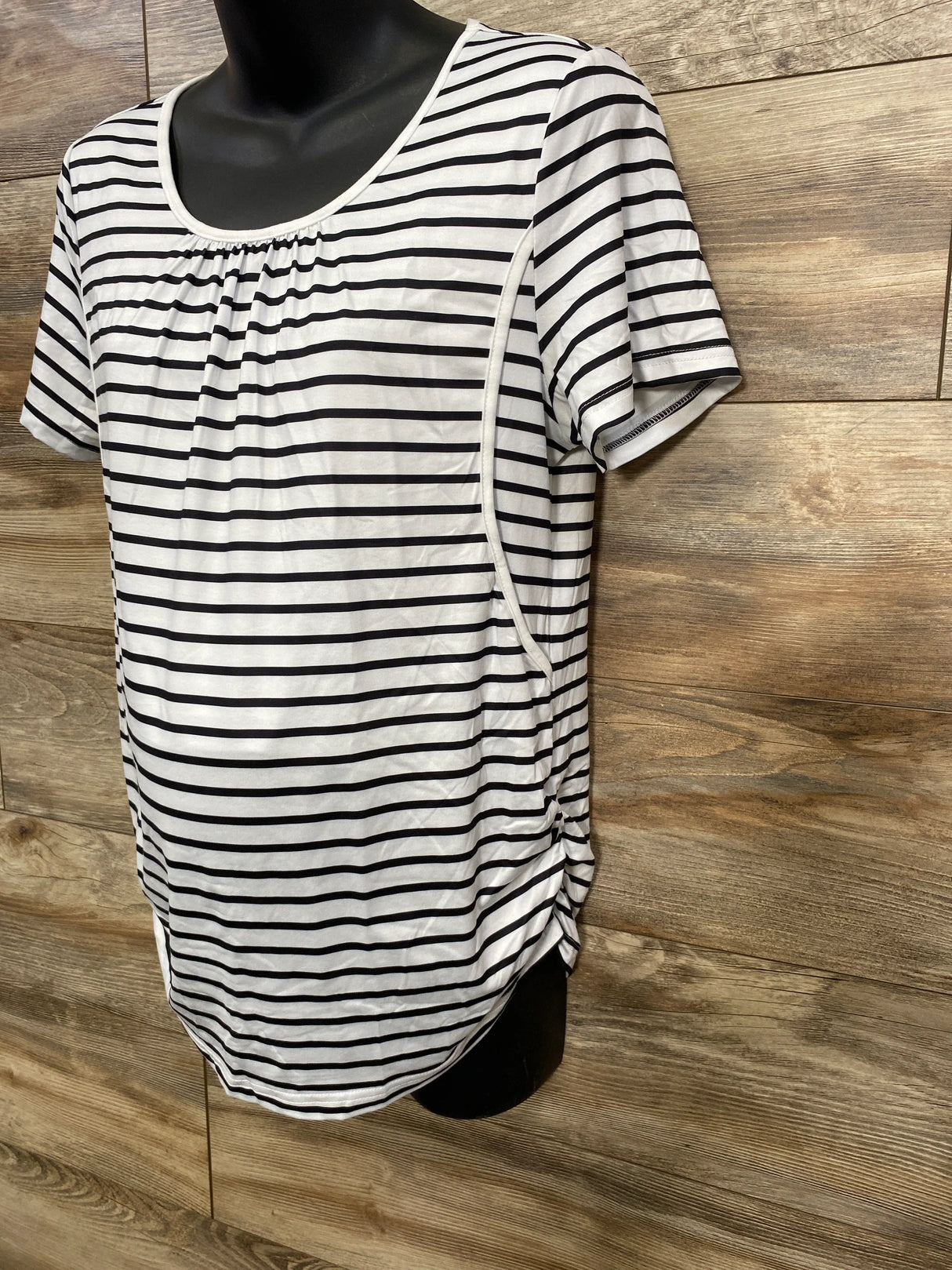 Ekouaer Short Sleeve Nursing Shirt Black sz Large