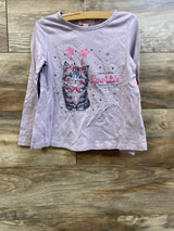 NEW Pony Tails Sparkly Cat Shirt Purple sz 5T