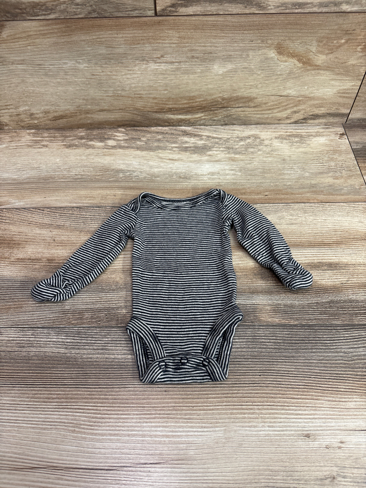 Carter's Striped Long Sleeve Bodysuit Black sz Preemie