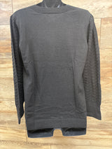 NWOT Gap Maternity Lightweight CashSoft Pointelle Sweater Black sz Medium
