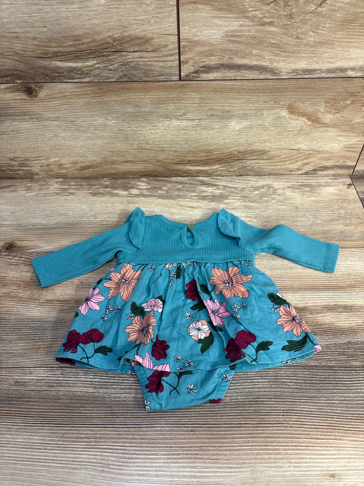 Carter's Floral Bodysuit Dress Blue sz Newborn - Me n Mommy To Be