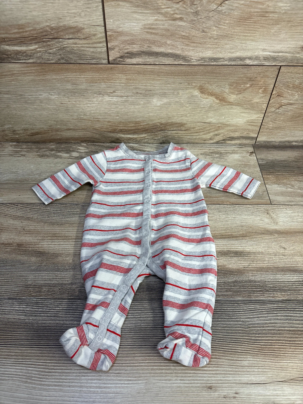 Ever & Ever Striped Sleeper White sz Newborn