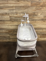 Simmons Shooting Star Rocking Bassinet with Airflow Mesh, Platinum