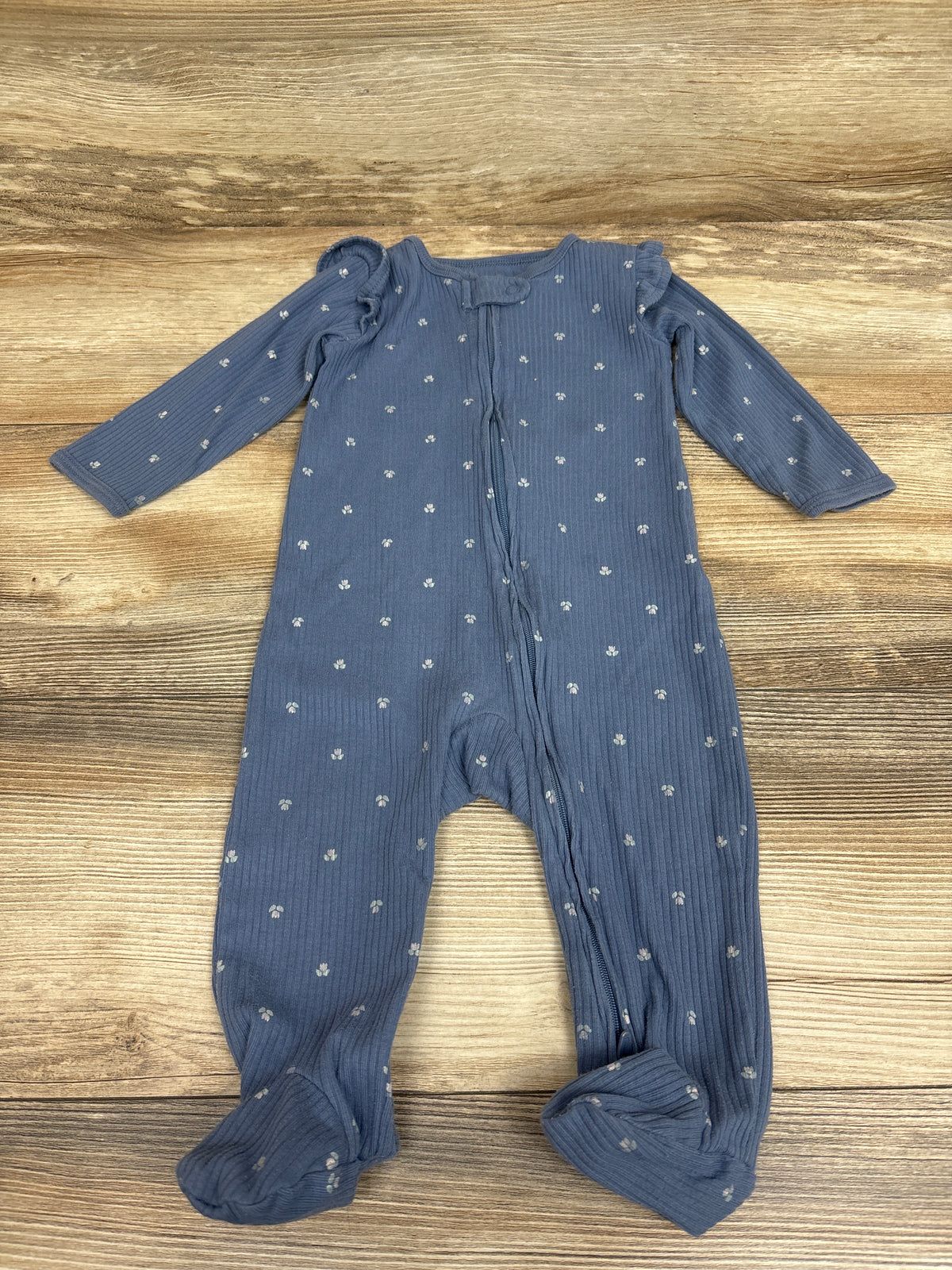 Carter's Ribbed Tulip Sleeper Blue sz 9m