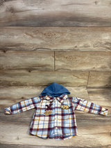 Mini Fresh Hooded Flannel Blue sz 3T
