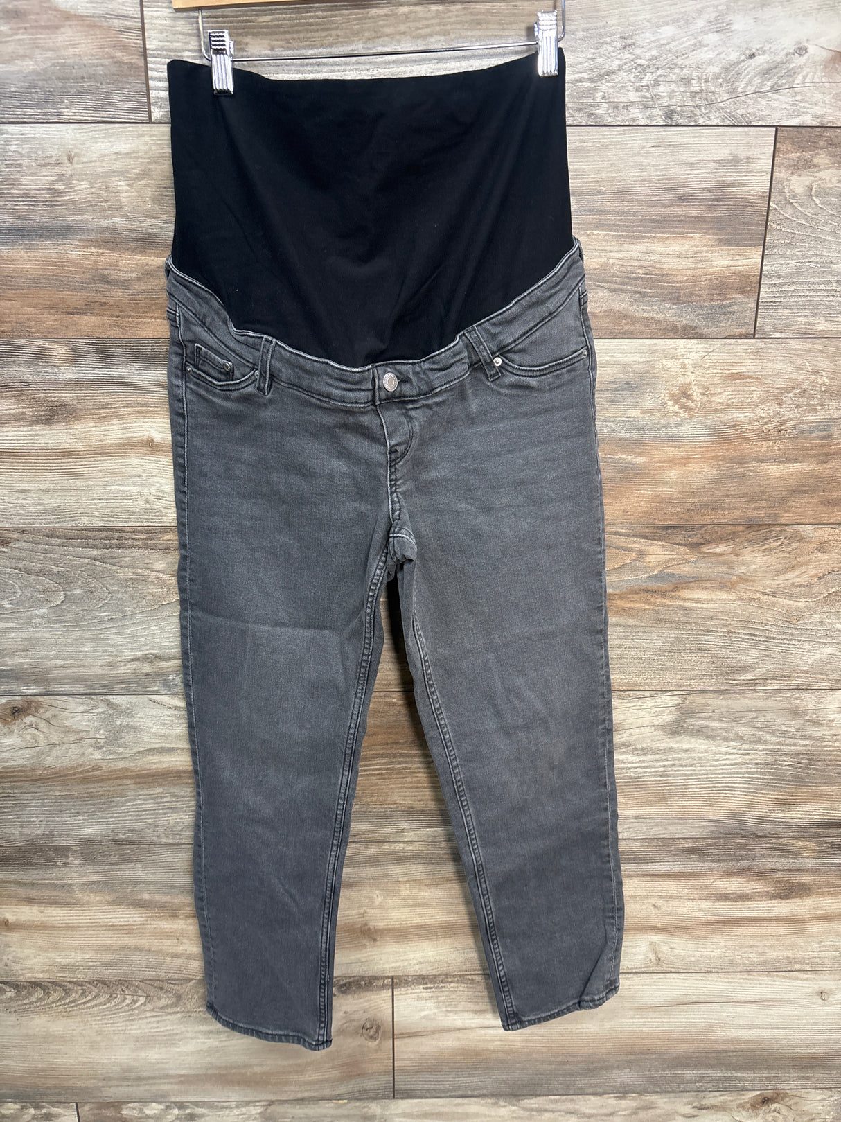 & Denim Maternity Straight Ankle Length Jeans Grey sz Medium