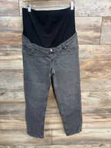 & Denim Maternity Straight Ankle Length Jeans Grey sz Medium