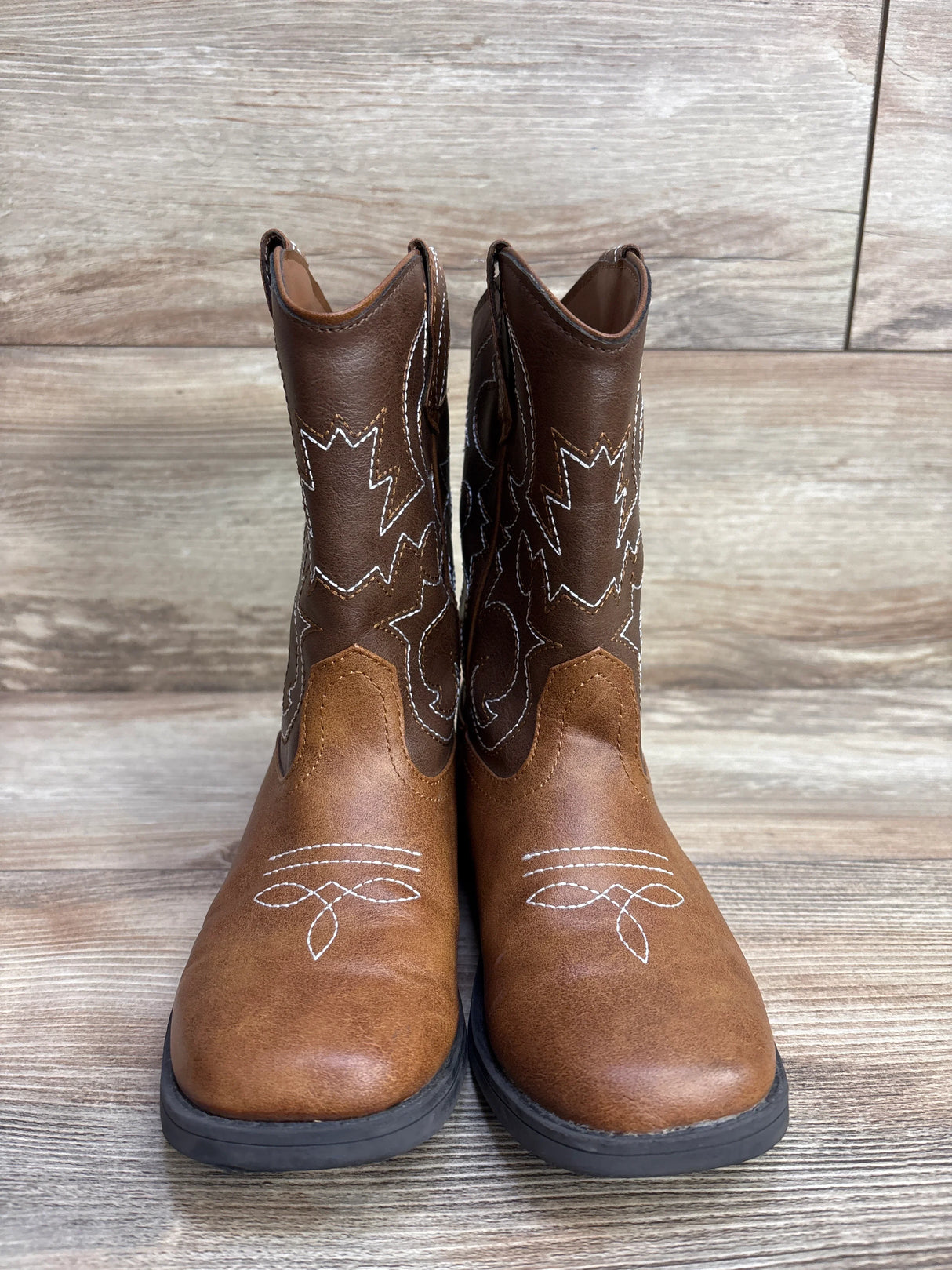 Wonder Nation Western Cowboy Boots Brown sz 13c