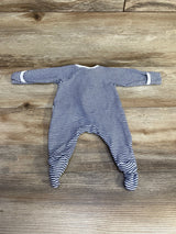 Purebaby Organic Striped Sleeper Navy sz Newborn - Me n Mommy To Be