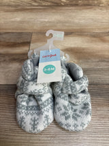 NEW Cat & Jack Knit Soft Sole Slippers Grey sz 1/2c